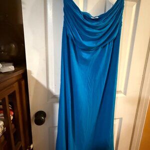 J. Jill Strapless Turquoise Dress - XLP (Extra Large Petite)